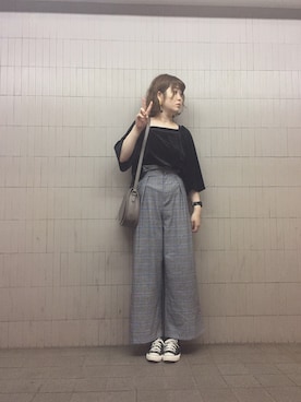 「ベロア」｜「アイテム（福袋/福箱）」を使った、piyonさん（レディース・157cm）の秋コーディネート