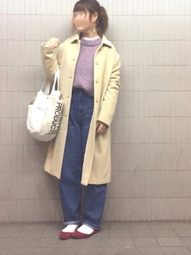 「シアタープロダクツ(THEATRE PRODUCTS)」｜「アイテム（バレエシューズ）」を使った、piyonさん（レディース・157cm）の冬コーディネート