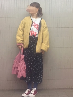 「スエット」｜「アイテム（その他アウター）」を使った、piyonさん（レディース・157cm）の冬コーディネート