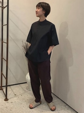 「AURALEE（オーラリー）のアイテム（トップス）」を使った、Tariさん（レディース・160cm）の夏コーディネート