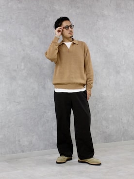 「RECOMMEND  ITEM STYLING」｜「アイテム（モカシン/デッキシューズ）」を使った、YUTAさん（メンズ・175cm）の冬コーディネート