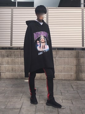 「MISBHV（ミスビヘイブ）のアイテム」を使った、大将さん（メンズ・173cm）の春コーディネート