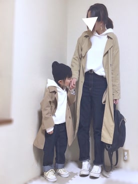 「FREE'S MART（フリーズマート）のアイテム（ジャケット/アウター）」を使った、TATAさん（キッズ・100cm）の春コーディネート