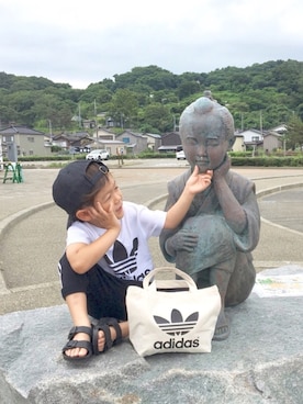 「birkenstock2018ss」｜TATAさん（キッズ・100cm）の夏コーディネート