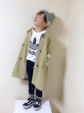 「平成最後のWEARISTAセンバツ」｜「アイテム（トレンチコート）」を使った、TATAさん（キッズ・100cm）の春コーディネート