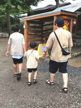 「パパと息子」｜「アイテム（その他）」を使った、TATAさん（キッズ・92cm）の夏コーディネート