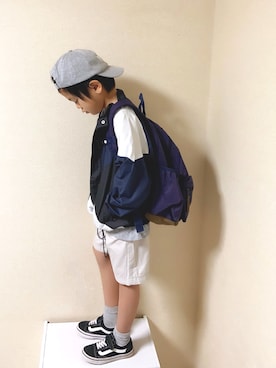 「devirock（デビロック）のアイテム（ブルゾン）」を使った、TATAさん（キッズ・110cm）の春コーディネート