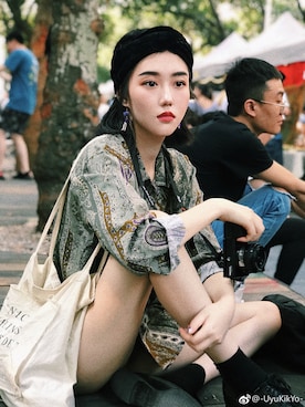 「VINTAGE（ヴィンテージ）のアイテム（アンダーウェア）」を使った、-UyuKikYo-さん（レディース・170cm）の夏コーディネート