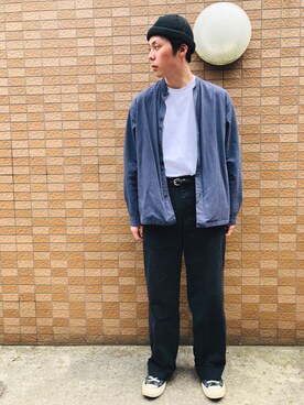 「チャックテイラー」｜「アイテム（ニットキャップ/ビーニー）」を使った、yukiさん（メンズ・170cm）の春コーディネート