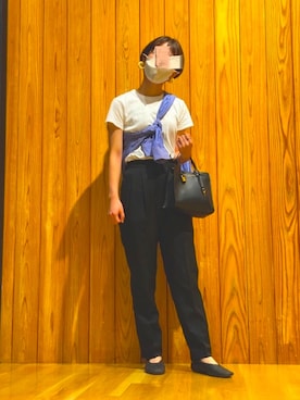 「MARC JACOBS（マークジェイコブス）のアイテム（トートバッグ）」を使った、なこさん（レディース・157cm）の夏コーディネート