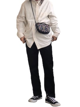 「CHAPS（チャップス）のアイテム」を使った、や゜さん（レディース・158cm）の秋コーディネート