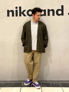 「シャツカーディガン」｜to-fuさん（メンズ・165cm）の春コーディネート