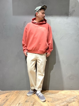 「Base MFG（ベースエムエフジー）のアイテム」を使った、to-fuさん（メンズ・165cm）の春コーディネート