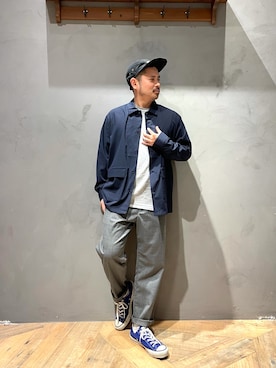 「JOURNAL STANDARD（ジャーナルスタンダード）のアイテム（帽子）」を使った、to-fuさん（メンズ・165cm）の春コーディネート
