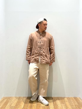 「Snow Peak（スノーピーク）のアイテム（ブルゾン）」を使った、to-fuさん（メンズ・165cm）の春コーディネート