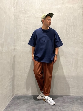 「JOURNAL STANDARD（ジャーナルスタンダード）のアイテム（帽子）」を使った、to-fuさん（メンズ・165cm）の夏コーディネート