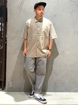「JOURNAL STANDARD（ジャーナルスタンダード）のアイテム（帽子）」を使った、to-fuさん（メンズ・165cm）の夏コーディネート