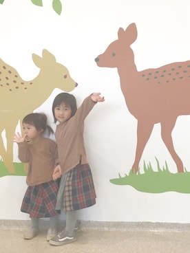「アイテム（スカート）」を使った、Ayanさん（キッズ・100cm）の春コーディネート