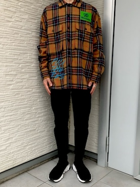 「スピードトレーナー」｜みだだだんさん（メンズ・166cm）の冬コーディネート