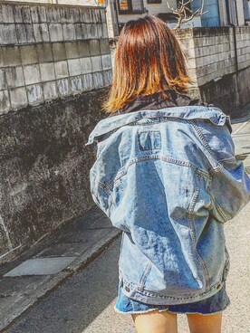 「Levi's（リーバイス）のアイテム（ダウンジャケット/コート）」を使った、りーにゃんさん（レディース・163cm）の春コーディネート