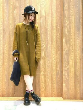 「ファークラッチ」｜「アイテム（ワンピース/ドレス）」を使った、Maaakiさん（レディース・152cm）の秋コーディネート