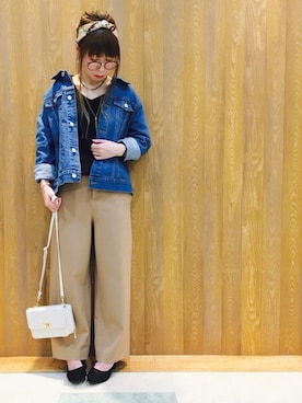 「DRESKIP（ドレスキップ）のアイテム（財布/小物）」を使った、Maaakiさん（レディース・152cm）の春コーディネート