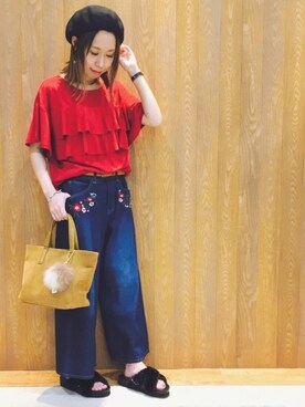 「DRESKIP（ドレスキップ）のアイテム（財布/小物）」を使った、Maaakiさん（レディース・152cm）の夏コーディネート