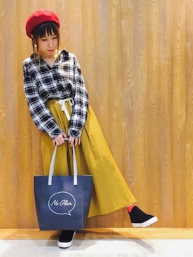 「赤い靴下」｜「アイテム（食器/キッチン）」を使った、Maaakiさん（レディース・152cm）の秋コーディネート