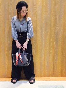 「DRESKIP（ドレスキップ）のアイテム（財布/小物）」を使った、Maaakiさん（レディース・152cm）の秋コーディネート