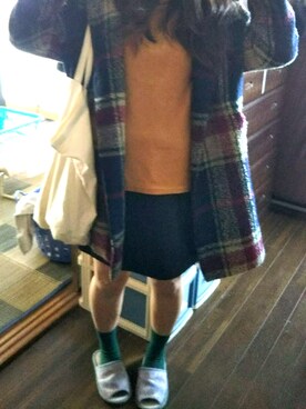 「HOTPING（ホッピン）のアイテム（ジャケット/アウター）」を使った、akemichan123さん（レディース・160cm）の冬コーディネート