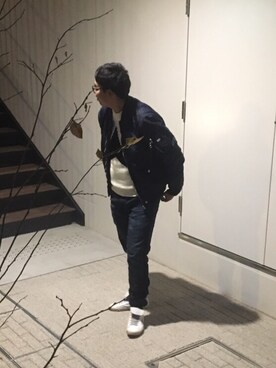 「DIESEL（ディーゼル）のアイテム（MA-1）」を使った、kzyn_18さん（メンズ・176cm）の秋コーディネート