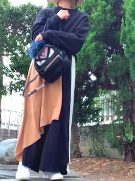 「FENDI」｜「アイテム（スウェット）」を使った、maaaakiさん（レディース・156cm）の冬コーディネート