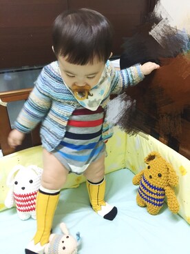 「小猴寶寶」｜BoBoさん（キッズ・70cm）の冬コーディネート