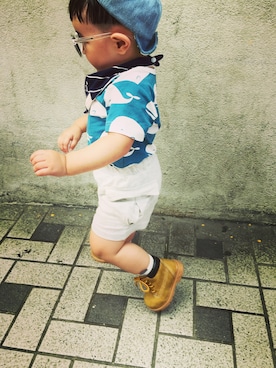 「NOのアイテム」を使った、BoBoさん（キッズ・80cm）の夏コーディネート