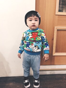 「小猴寶寶」｜BoBoさん（キッズ・80cm）の秋コーディネート