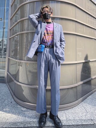 Dior hommeのベルトを使った人気ファッションコーディネート 