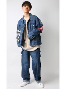 「Lazar（ラザル）のアイテム（オールインワン・サロペット）」を使った、Lazarさん（メンズ・180cm）の春コーディネート