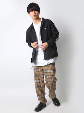「KANGOL（カンゴール）のアイテム（ジャケット/アウター）」を使った、Ｔさん（メンズ・181cm）の春コーディネート