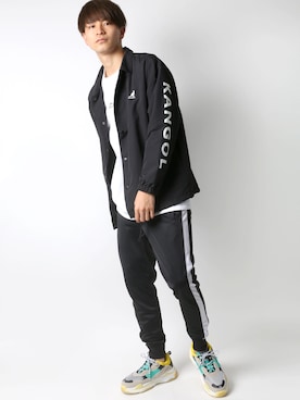 「KANGOL（カンゴール）のアイテム（ジャケット/アウター）」を使った、Ｔさん（メンズ・180cm）の春コーディネート
