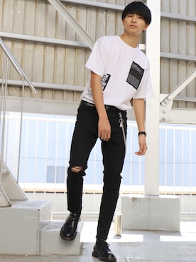 「Lazar（ラザル）のアイテム（財布/小物）」を使った、Lazarさん（メンズ・180cm）の春コーディネート