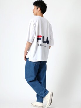 「FILA（フィラ）のアイテム（トップス）」を使った、Ｔさん（メンズ・177cm）の春コーディネート