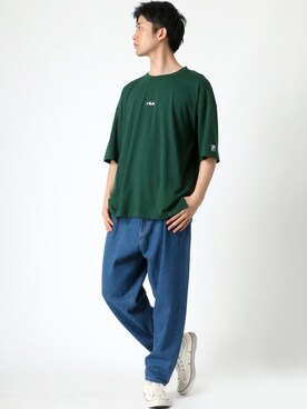 「FILA（フィラ）のアイテム（トップス）」を使った、Ｔさん（メンズ・177cm）の夏コーディネート