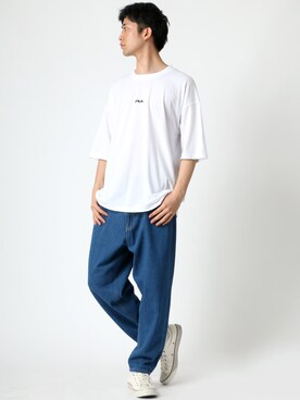 「FILA（フィラ）のアイテム（トップス）」を使った、Ｔさん（メンズ・177cm）の夏コーディネート