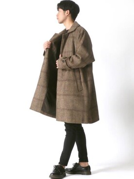 「Lazar（ラザル）のアイテム（ジャケット/アウター）」を使った、Lazarさん（メンズ・177cm）の冬コーディネート