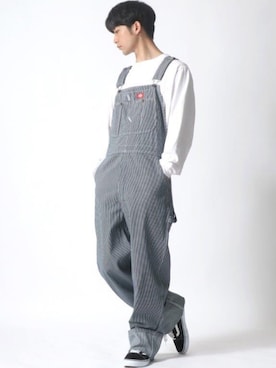 「Dickies（ディッキーズ）のアイテム（オールインワン・サロペット）」を使った、Ｔさん（メンズ・177cm）の冬コーディネート