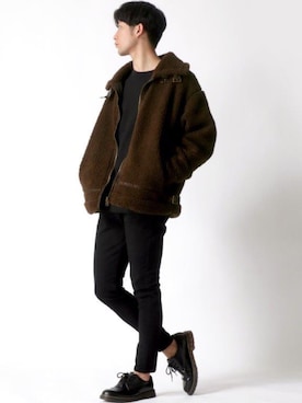 「Lazar（ラザル）のアイテム（ジャケット/アウター）」を使った、Lazarさん（メンズ・177cm）の冬コーディネート