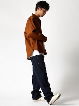 「BEN DAVIS（ベンデイビス）のアイテム（シャツ/ブラウス）」を使った、Ｔさん（メンズ・177cm）の冬コーディネート