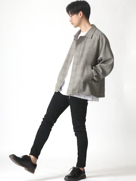 「Lazar（ラザル）のアイテム（ジャケット/アウター）」を使った、Lazarさん（メンズ・177cm）の春コーディネート