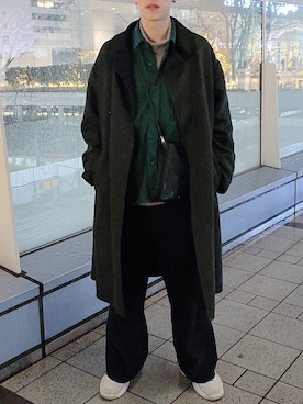 「niko and...（ニコアンド）のアイテム（チェスターコート）」を使った、hayatoさん（メンズ・180cm）の冬コーディネート