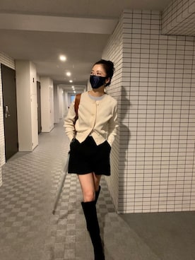 「TAN（タン）のアイテム（パンツ）」を使った、優津季さん（レディース・165cm）の夏コーディネート